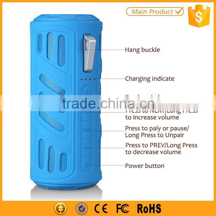 2016 New Hot Style Bluetooth Speaker Mobile Power Flashlight Waterproof Dust Proof Emergency Fell SOS