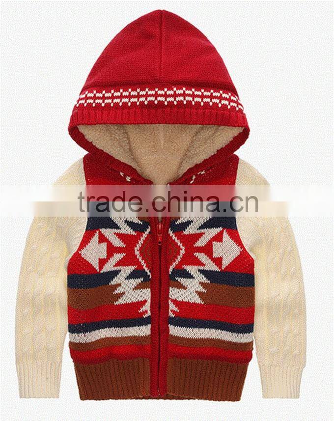 2016 baby winter cotton knitted cardigan windproof waterproof