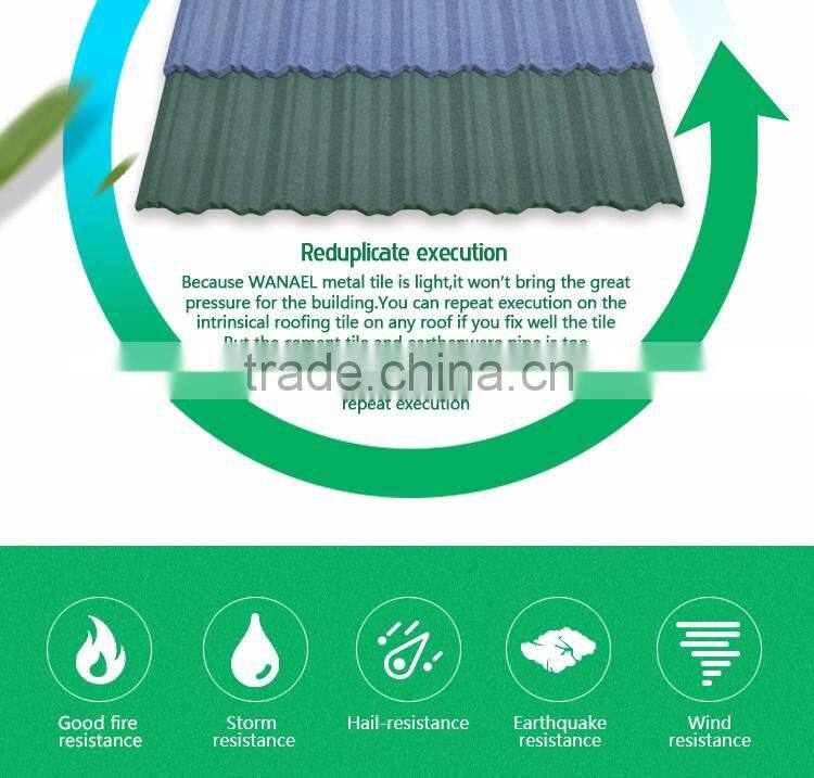 Wanael Traditional Noisy-resistant Metal building materials Red Clay Solar Roof Tiles
