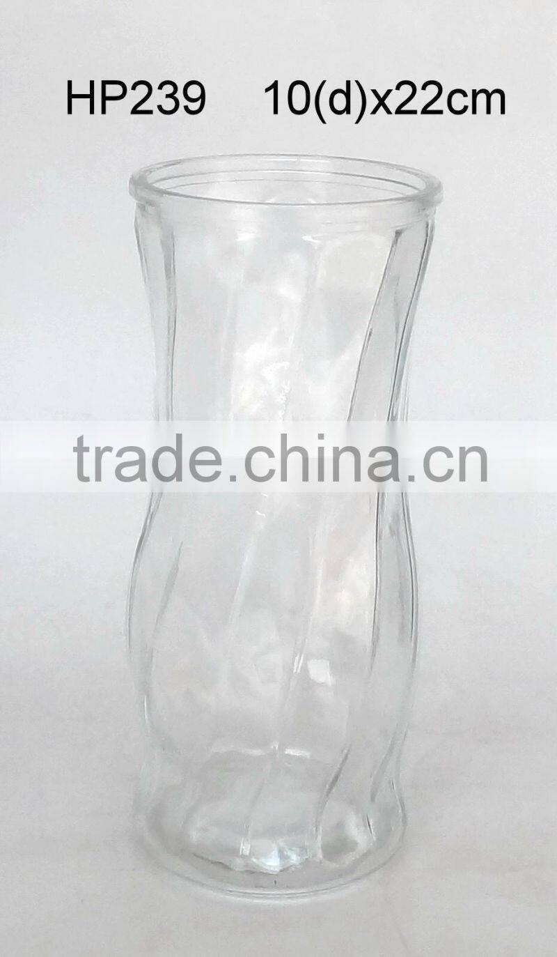 HP255 clear glass vase