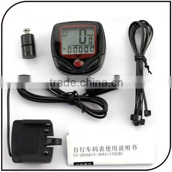15 Function Waterproof Mini Bike Code Table Bike Stopwatch Cycle Computer Bicycle Speed Meter for Sports