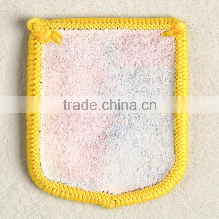 Gold thread verlocked woven fabric badge for men's men's three-piece suit