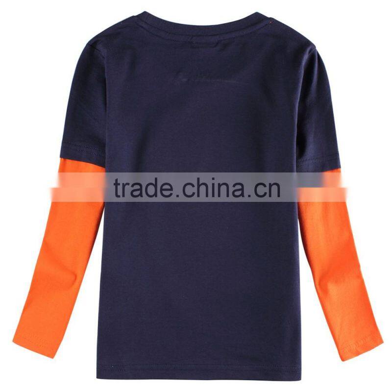 (A6501) NOVA garment wholesale design fancy cotton clothing baby boy t shirt whith printed dinosaur 3d pattern winter wear