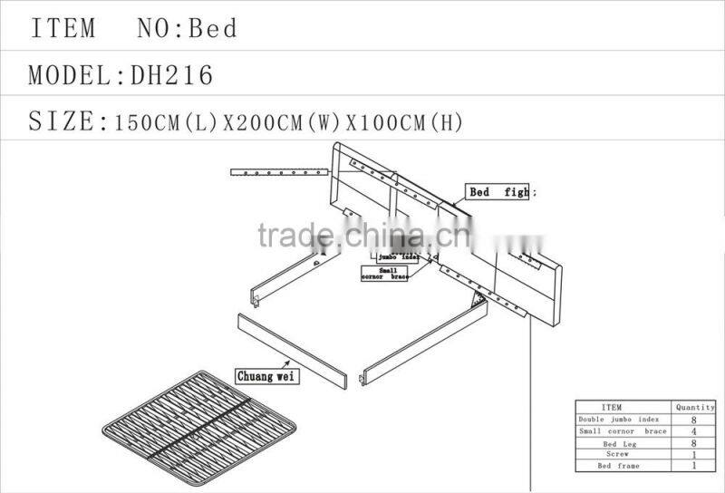 hot sale hotel white bed headboard DH216A