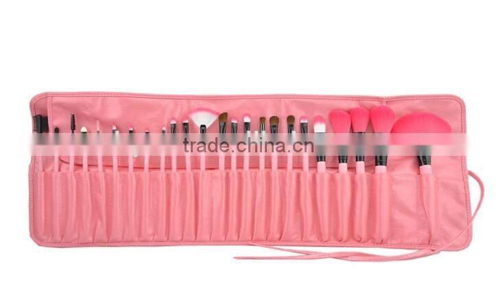 Professional Bridal Eye Lip Powder Face Makeup Brush Set With Leather Bag ,Private Label Cosmetic Makeup