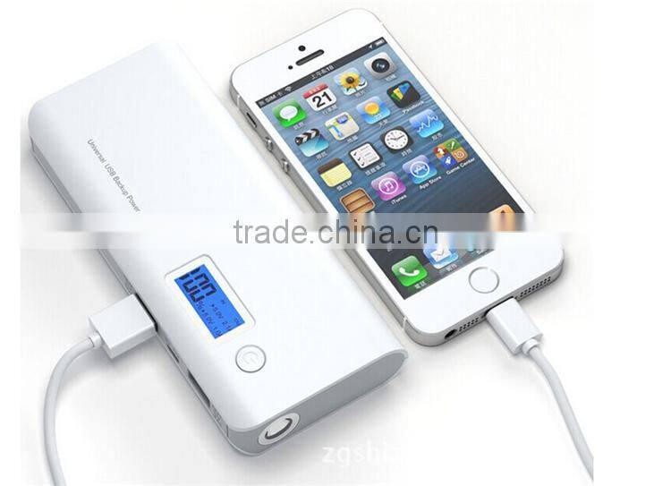 lcd display 18650 charger 13000MAH POWER BANK dual usb output