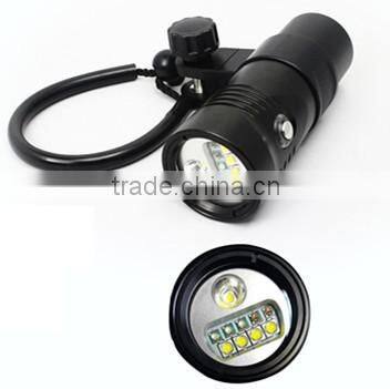Extra wide angle led diving scuba flashlight photography