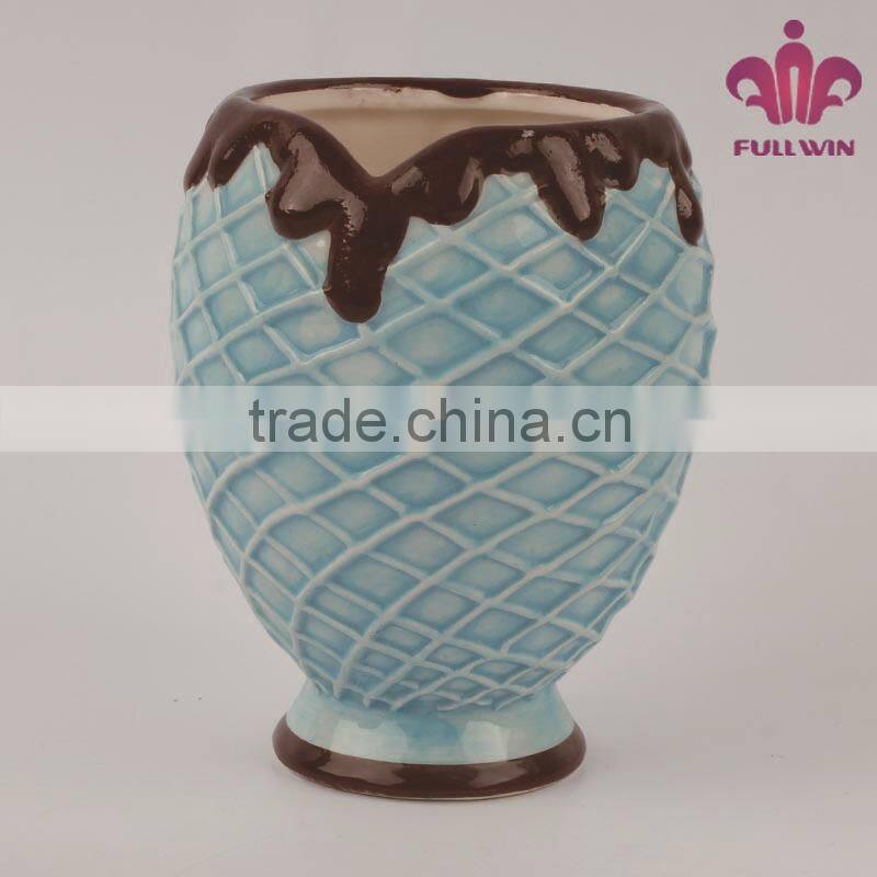 Cheap prcie colorful ceramic ice cream cup