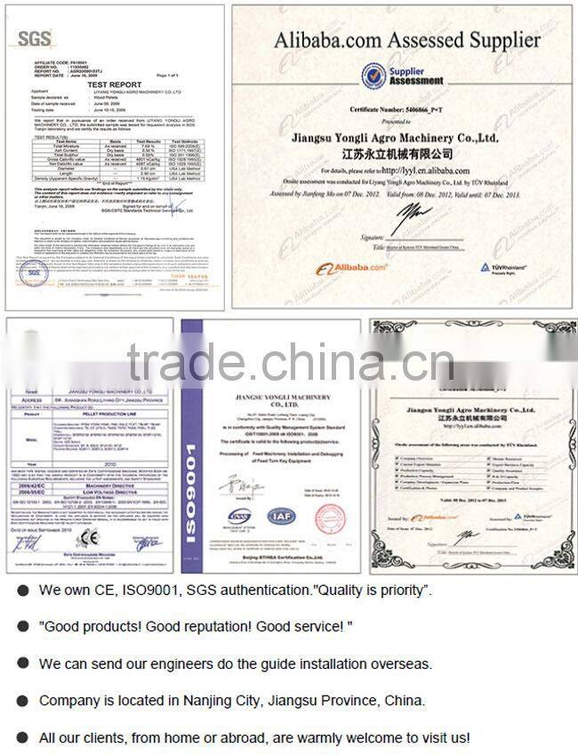 easy maintenance pig feed pellet production line with overseas service supply