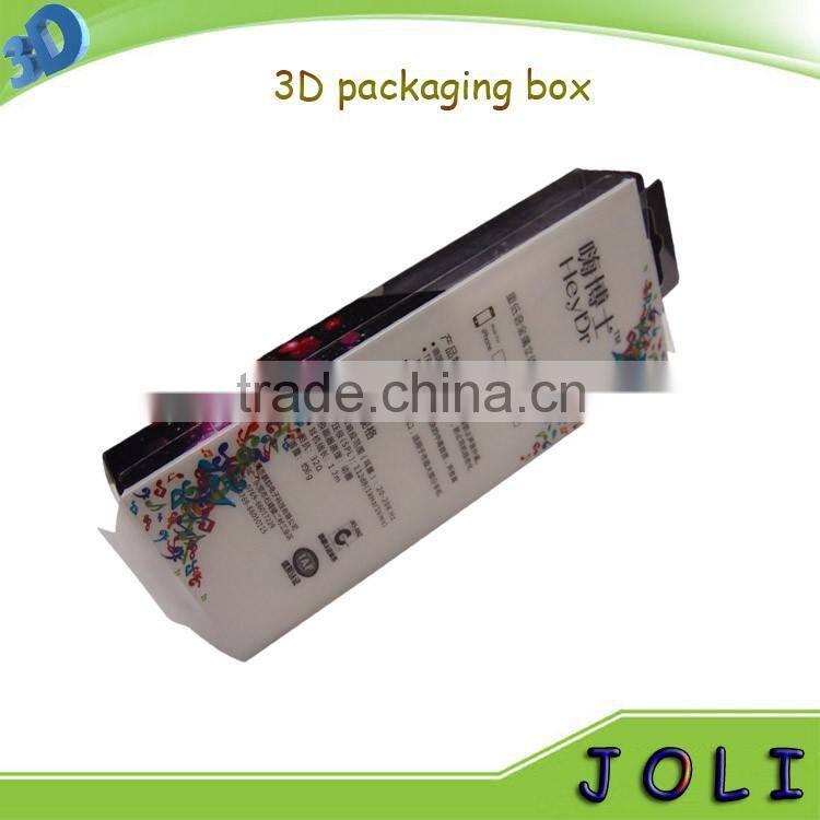 hotslae clear 3d Plastic boxes for earphone