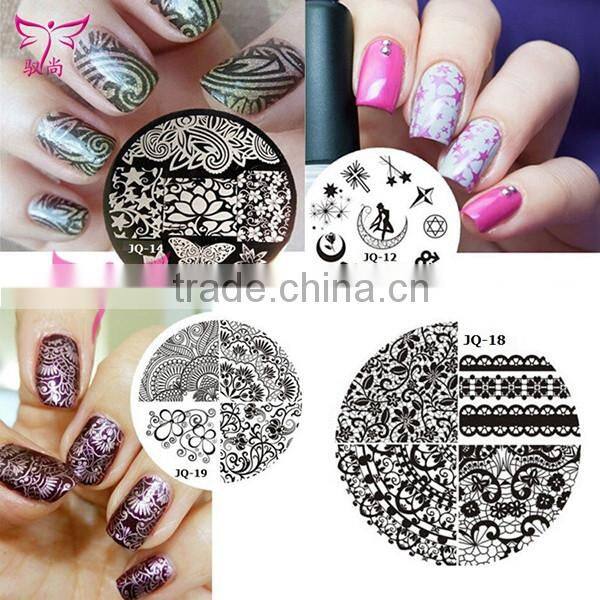 New 2016 round shape nail art stamping plate 5.6cm nail art image plate