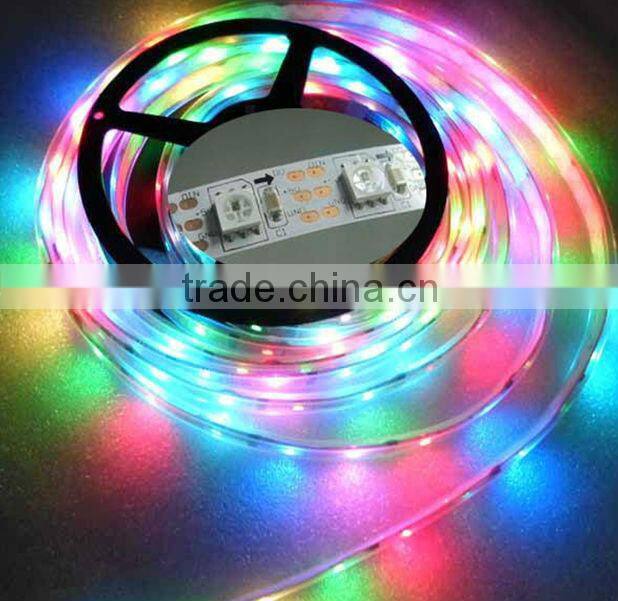 New3.2ft 1M ws2812b rgb led strip 5050 SMD led strip waterproof,5V ,color programmable,addressable,digital,with CE,ROHS approval