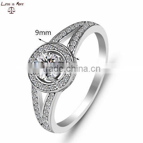 Factory Produce Custom 925 Sterling Silver Ring Simple Design Wedding Ring