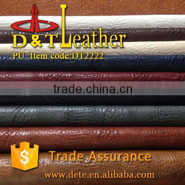 nature leather feeling snake pu synthetic leather high quality