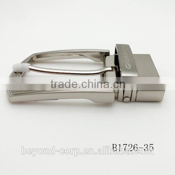 zamac turning pin buckle silver brush mirror polish nickel-free good price revert functional pin belt buckle screws fixed