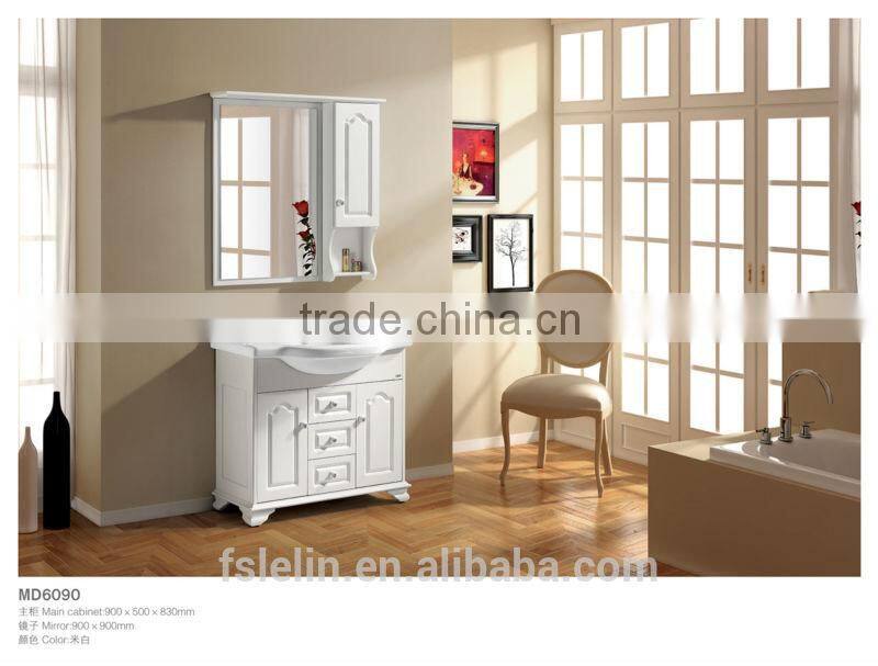 Modern floor standing solidwood bathroom vanity design wash basin vanities LM-7090