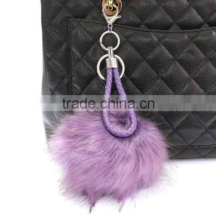 2016 New style fashion promotion gift personalized bag accessories pom pom keyring