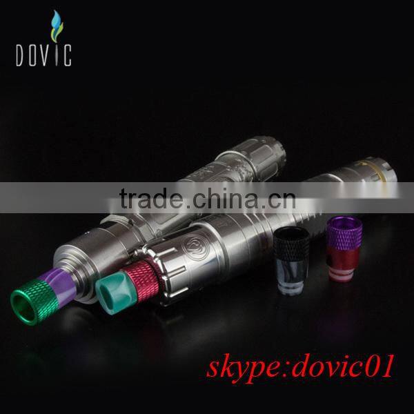 Detachable drip tip made of acrylic and aluminum