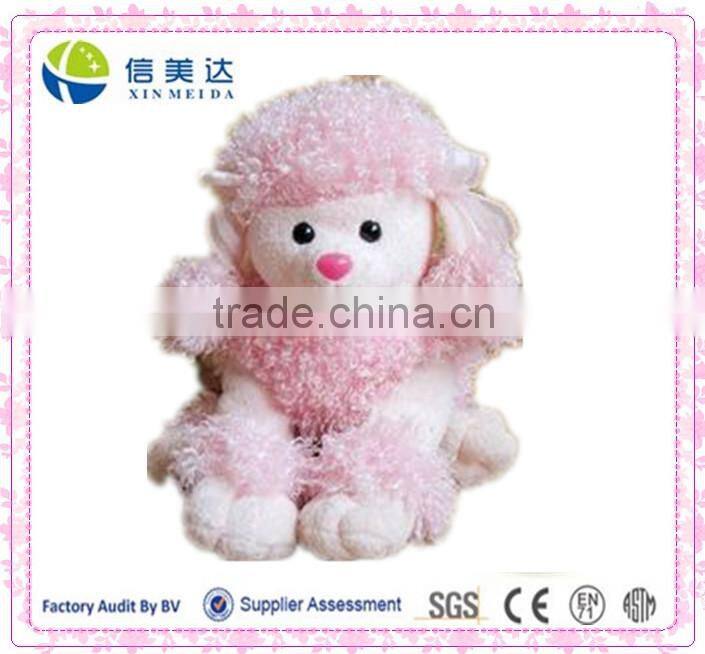Sitting pink Poodle