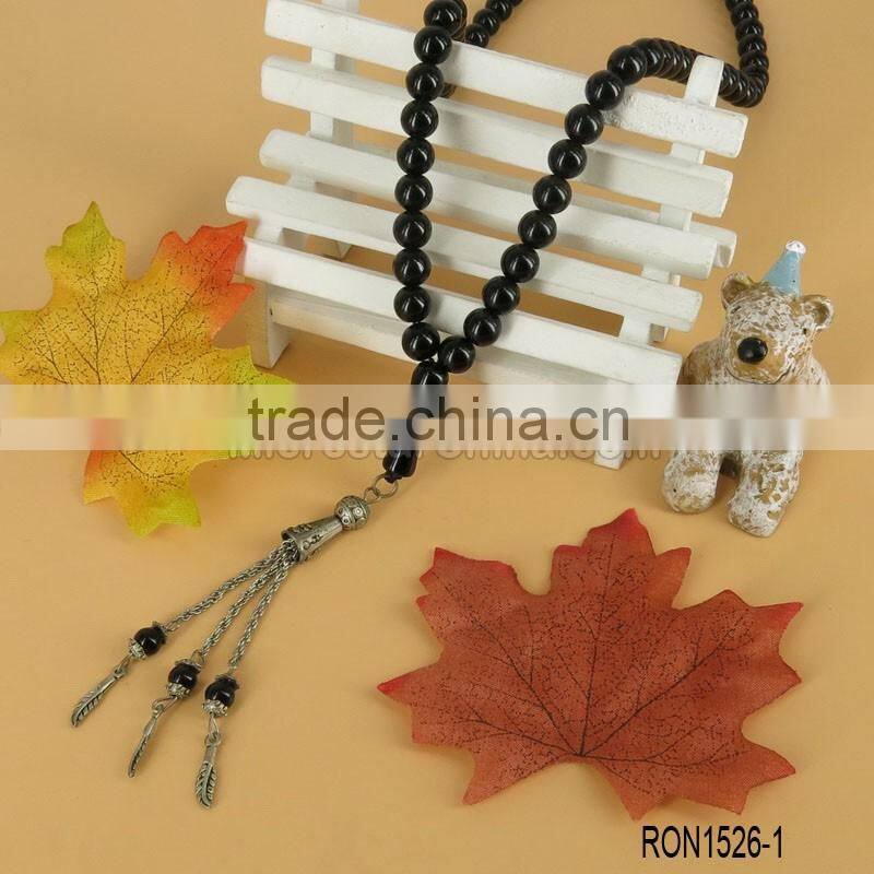 Black agate gemstone 66 pcs 8mm islamic misbaha tesbih tasbih prayer beads