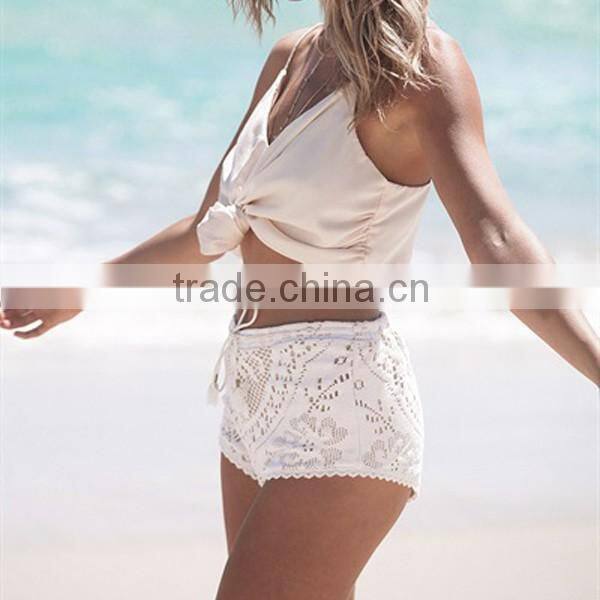 Beige Tie Up Lady Crop Top Online Shopping for Wholesale Clothing