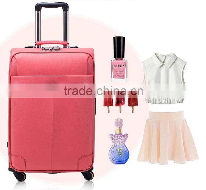 two pcs fashion design PU suitcase sets young girls and boys travelling luggage bag