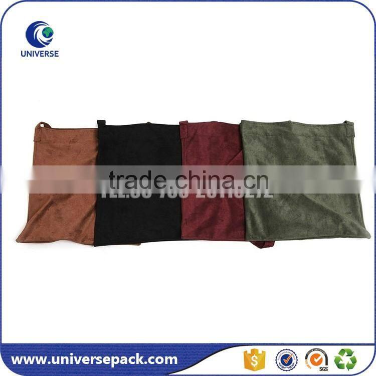 Fashion style high end suede ring bag with button closure