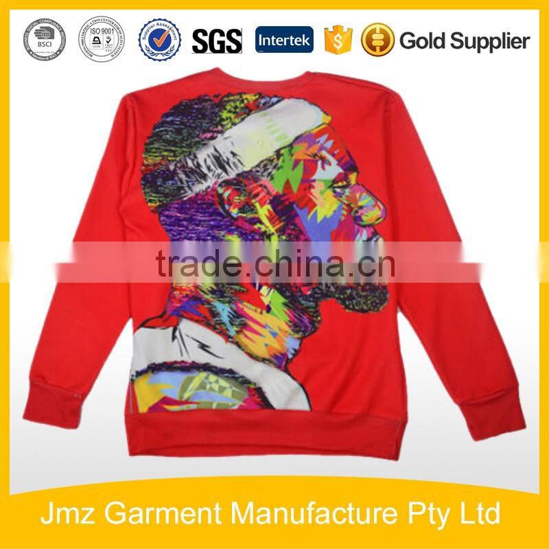 Wholesale crewneck sweatshirt full sublimation print sweater 3d sweatshirts