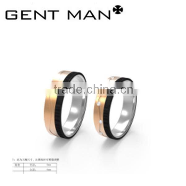 Latest Beautiful Plated Finger Ring Wholesale Gold Wedding Ring Design for couples