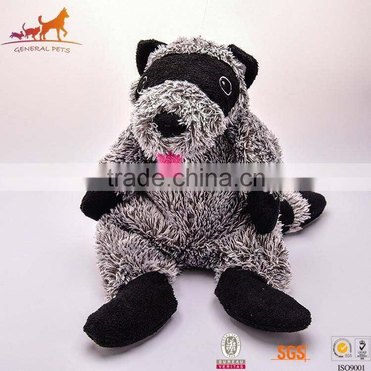 Plush China No Stuffing Raccoon Soft Plush Dog Toys Import Manufacturer