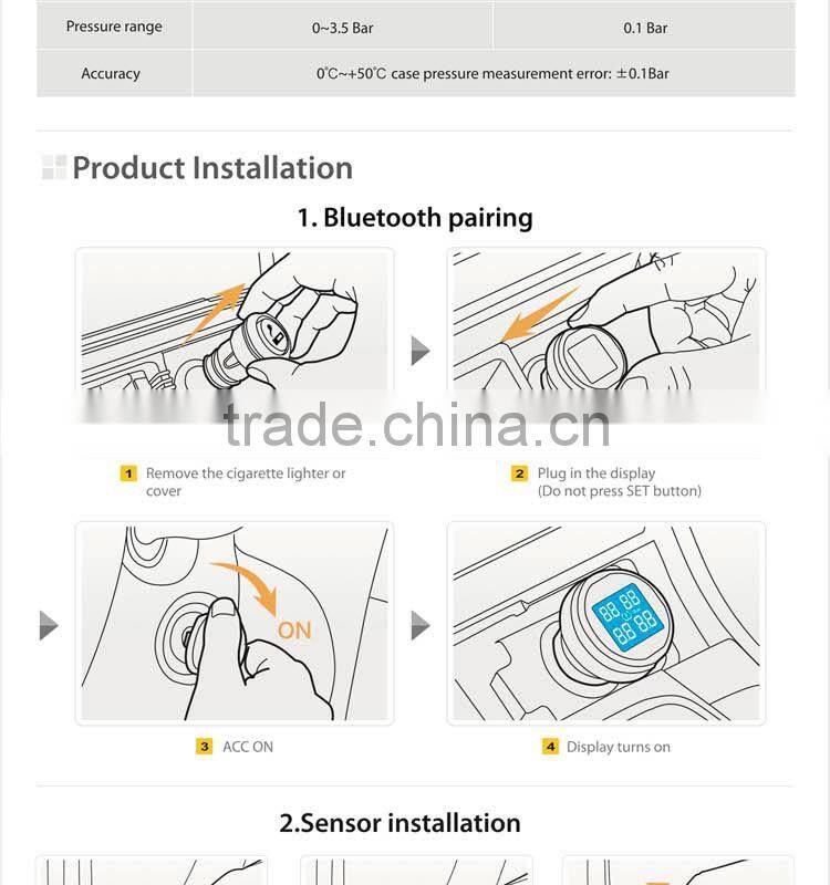 2015 Steelmate TP-74B lcd monitor tpms remote type pressure monitor system,rv monitors, automobile tires