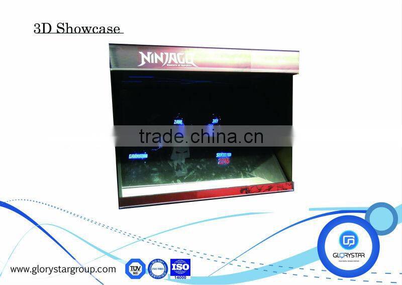 3D display lcd tv advertising 3d holographic display technology products in 3D showcase advertising display