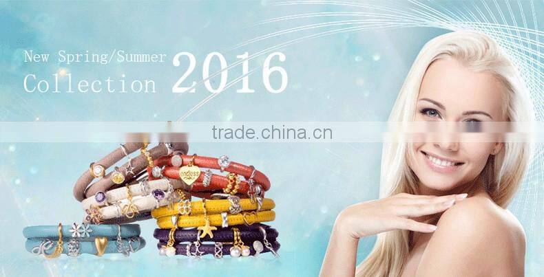 Wholesale 2016 angel pendant bracelet endless charms leather bracelet disk on key bracelet