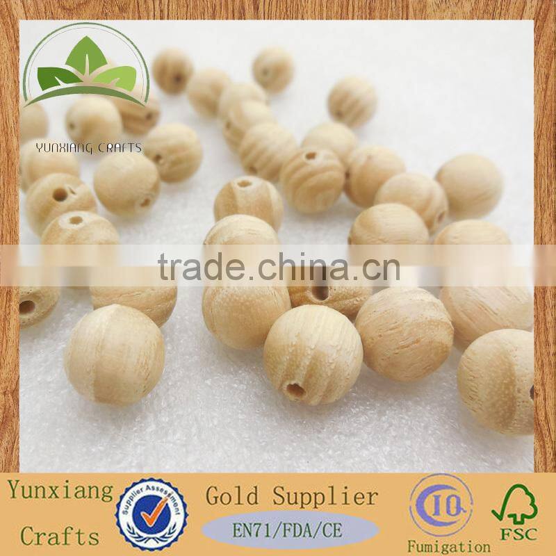 natural wood unfinished wooden beads made in China