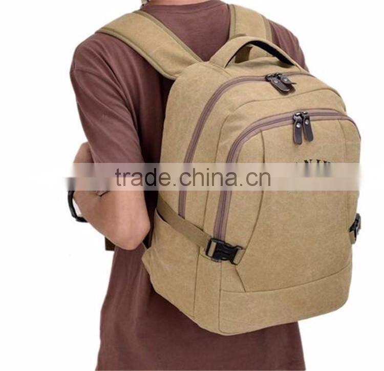 OEM Factory Custom Fashion Black Notebook Laptop Backpack Trendy mens canvas backpack