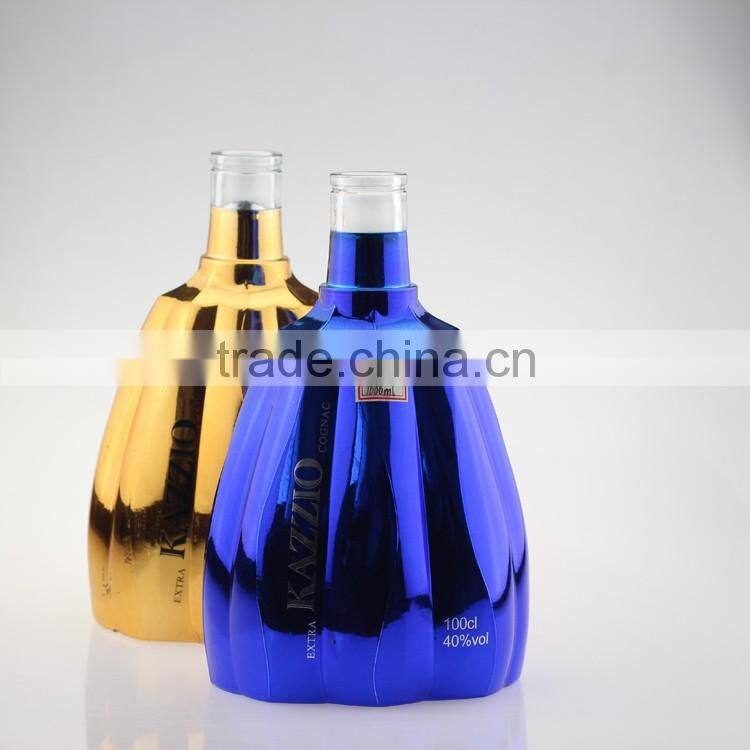 Have market advantage hammer shape Bottles 750ml paint glass bottle frosted aclohol bottles