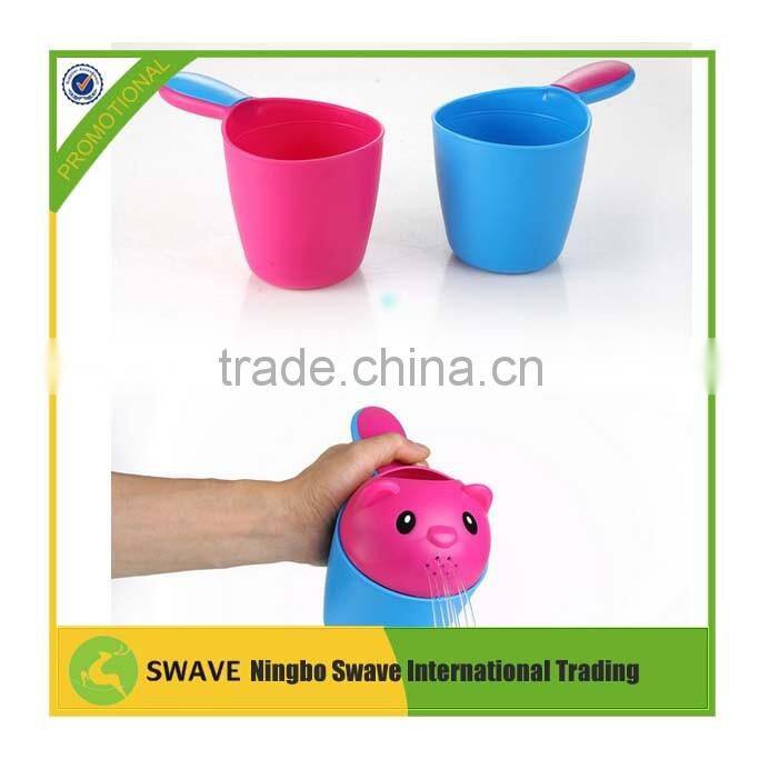 Lovely Bear shape Bath Shampoo Rinse Cup for child /Safe plastic Child Wash Hair cartoon Bath Shampoo Rinse Cup P76520
