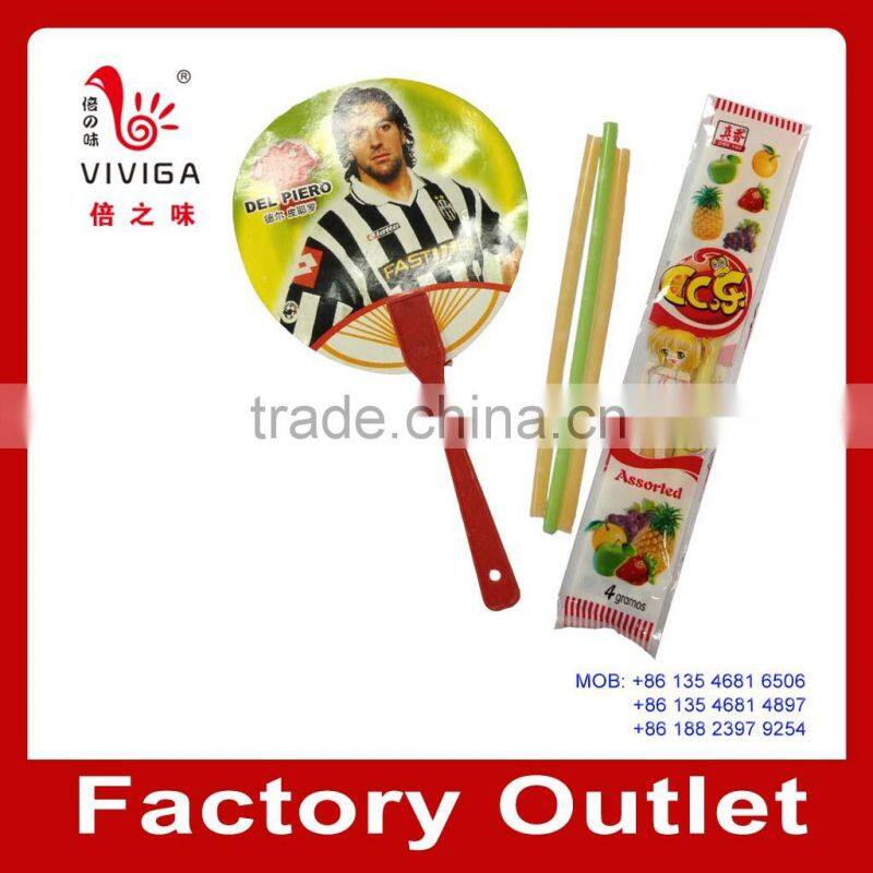 CC stick candy with fan toy