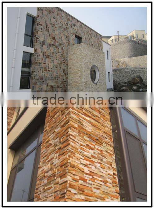 Rusty stone slate culture stone for inside and outside wall