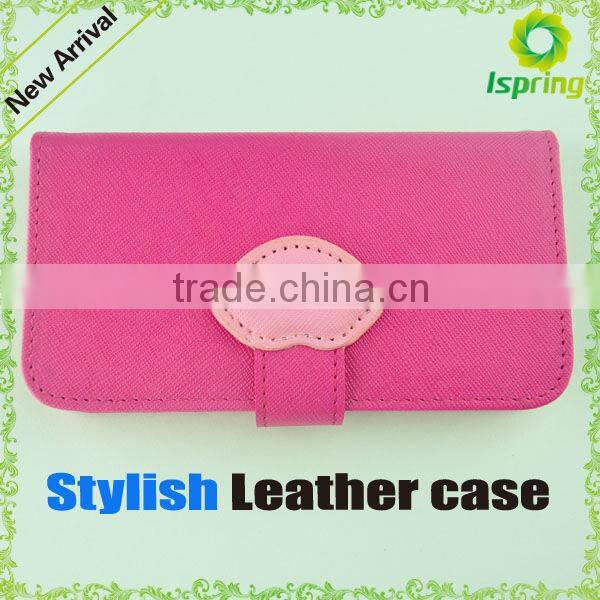 Side open wallet stylish leather hand phone cover,for samsung s4 mini case