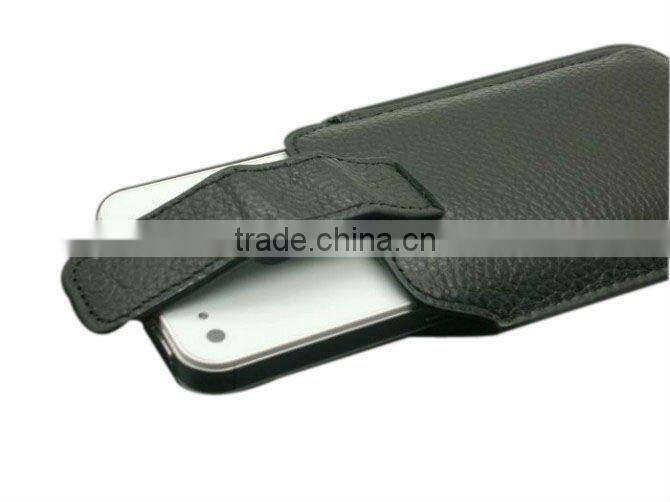 PU leather cover pouch, protection case for apple iphone