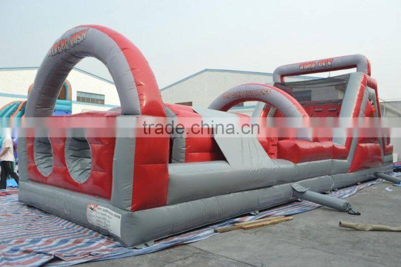 Hot sale giant obstacle commercial inflatable obstacle course for kids
