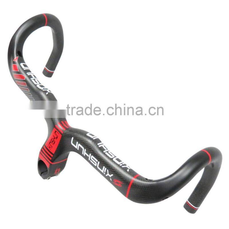 2016 mountain bikes carbon handlebar mtb road bike accessories bicycle parts grips with stem xinshun brands BH2321