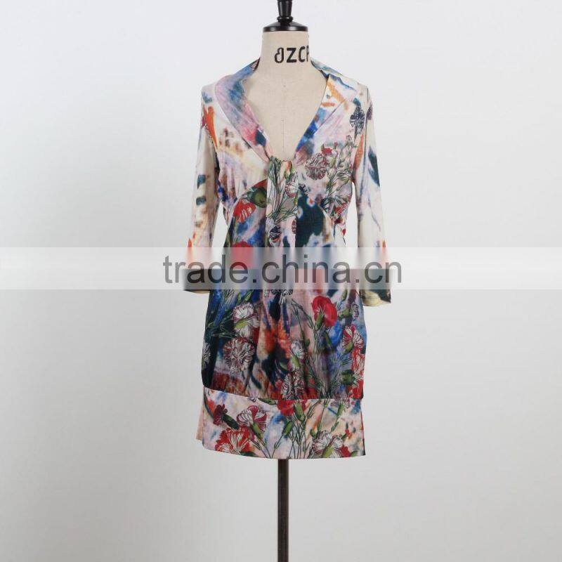 NEW ARRIVAL stripe dress v neck batwing sleeve for fat ladies OEM&ODM supply