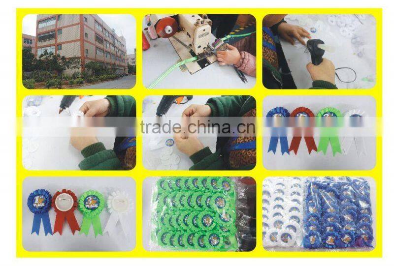 Factory High Quality Green Award ribbon rosette Wholesale