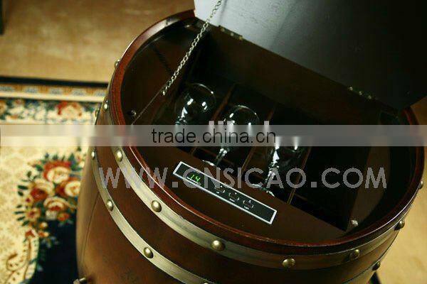 New Style Barrel furniture wooden fridge