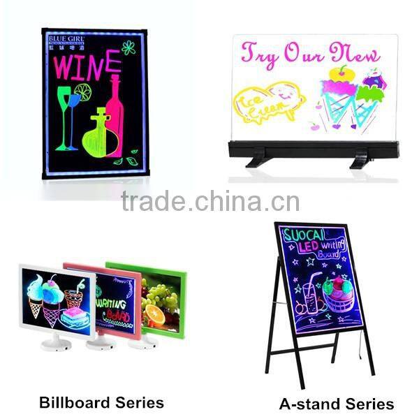 Alibaba express outdoor led restaurant menu board writing 2015 new products