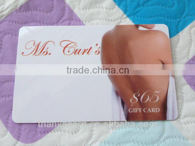 Plastic Reward Cards with embossed numbers and letters