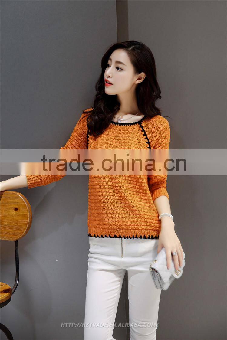 Round Neck New Fashion Sweater Design
