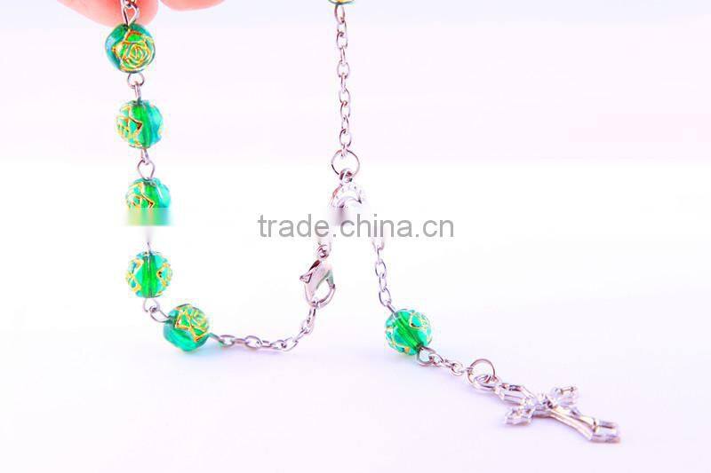 multicolor handmade rosary bracelet